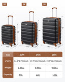 Suitour 2 Piece Luggage Sets,Hard Shell Carry on Luggage and Lightweight 28 inch Checked Luggage for Travel (20 in/28in)
