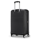 American Tourister Stratum 3.0 Medium 24-Inch Spinner, Airline Approved, Durable Hardside Luggage, Expands 1.5", RightHeight™ Adjustable Handle, Black