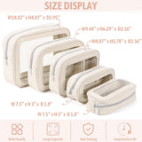 YOPCDJ 5PCS Diaper Bag Organizer Pouch Set, TSA Approved Toiletry Bag，Clear Waterproof TPU Makeup Bag Set Travel Organizer Bags for Women and Kids,Mothers Day Gifts