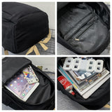 KAOBIO Grunge Aesthetic Canvas Travel Daypack for Men Women Large Vintage College Rucksack Lightweight Laptop Backpack (Dark Purplish Gray)