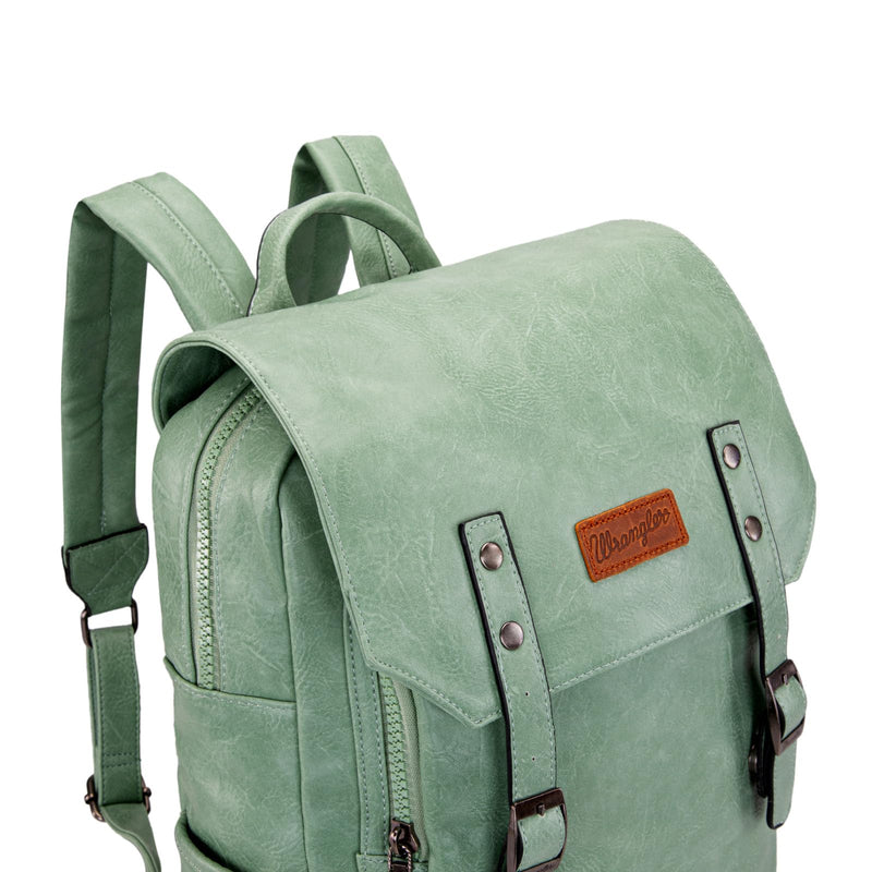 Montana West Wrangler Laptop Backpack with USB Charging Port, Vintage Travel Work College Bookbag for Women Men
