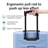 ROAMING 24 Inch Checked Luggage TOP Opening Rolling Suitcase PC hard sided luggage with Spinner Wheels Cup Holder Tsa Lock Specially Designed Ergonomic Pull Rod Handle for Travel Woman Men Blue