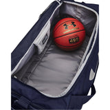 Under Armour unisex-adult Undeniable 5.0 Duffle-Large, Midnight Navy (410)/Metallic Silver, One Size Fits Most