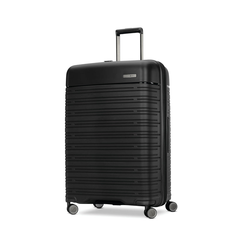 Samsonite Elevation Plus - Large Hardside Luggage - Scratch Resistant Polypropylene Shell, RightHeight™ Adjustable Handle, Integrated AirTag Holder, TSA Lock, WetPak™ Compartment - Triple Black