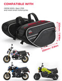 KEMIMOTO Motorcycle Saddlebags Bag Expandable 24-30L (15Lx2) Compatible with Mini Bike Sport Bike Dual Sport Dirt Bike Ninja500 400 Grom 2026 2025 2024 2023 2022 Navi Z125 Motorcycle Side Bags