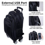 diwolor 35L Multi-Scene Detachable Handle Travel Rolling Backpack Airline Approved,360° Rotating Fit 15.6 Inch Laptop College Backpack With 4 Wheels,Carry on Luggage