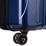 DELSEY PARIS Helium Aero Hardside Expandable Luggage with Spinner Wheels, Blue Cobalt, Checked-Medium 24 Inch