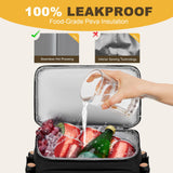 MIYCOO Cooler Backpack - 40 Cans Insulated Backpack Cooler for Men & Women, Portable 2 Leak Proof Compartments Coolers Bag for Beach Travel Picnic Lunch Hiking BBQ Camping, Black, 28L