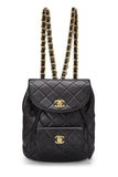 Chanel, Pre-Loved Quilted Lambskin ; Classic Backpack Medium, Black
