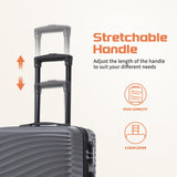 Rosamo Luggage Sets 3 Piece, ABS Suitcase Set (20/24/28), Hardside luggage with Spinner Wheels, Travel Luggage,14x8x9 Airline Approved Carry on, Lightweight Luggage with High-Security Lock