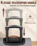Carry On Luggage 22x14x9 Airline Approved, 20 Inch Softside Suitcase with 4 Pcs, Lightweight Luggage for Women Men with TSA Lock and 4 Spinner Wheels, Soft Side Carry-on Suitcases for Travel, Grey