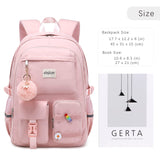 abshoo Big Student Laptop Backpack For College Women Middle High School Teen Girls Bookbag Travel Daypack (Pink)