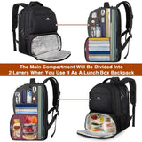 MATEIN Lunch Backpack for Men, 17 Inch Insulated Cooler Backpack with Lunch Compartment, Water Resistant Laptop Back Pack Computer Meal Prep Backpacks Mens Gifts Work Picnic College Travel