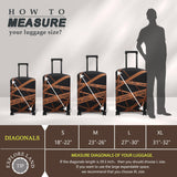 Explore Land Travel Luggage Cover Suitcase Protector Fits 23-26 Inch Case (Gold Fragile, M)