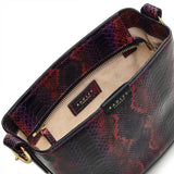 RADLEY London Petticoat Hill Faux Python Women’s Small Leather Shoulder Bag, Cassis