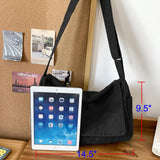 Collsants Messenger Bag for Women Men Satchel Bag Canvas Crossbody Shoulder Bag Casual Sling Bag(black)