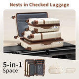 NEISIA Luggage Sets 3 Piece with TSA Lock Hardside PC+ABS Carry On Suitcase with Spinner Wheels Lightweight Rolling Travel Luggage Sets with YKK Zippers (Black)