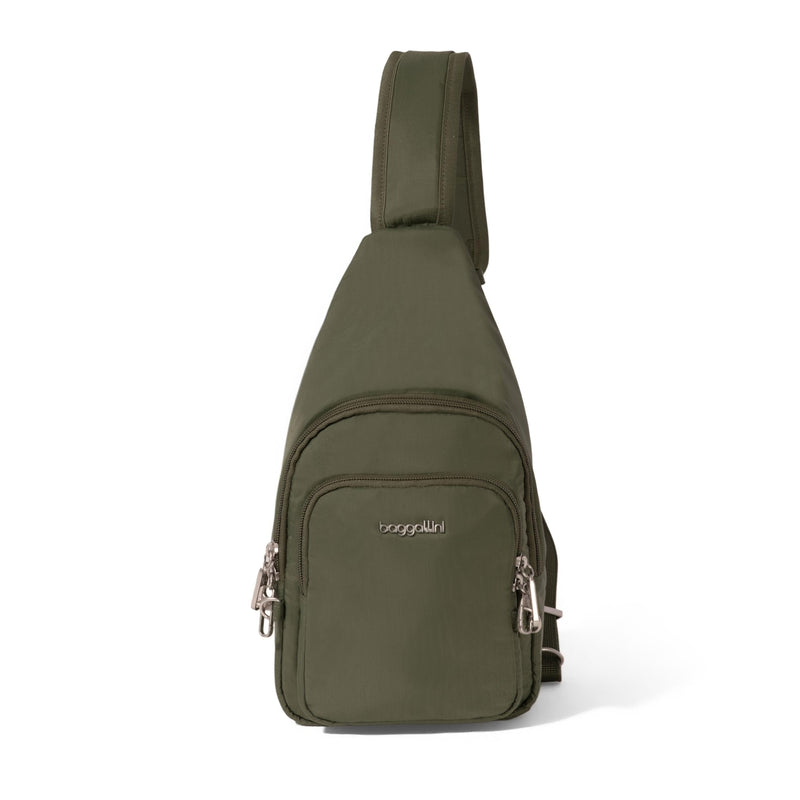 Securtex® Anti-Theft Daytripper Sling - 7x12" Travel Safe Crossbody Bag w/Locking Zippers, Slash-Resistance