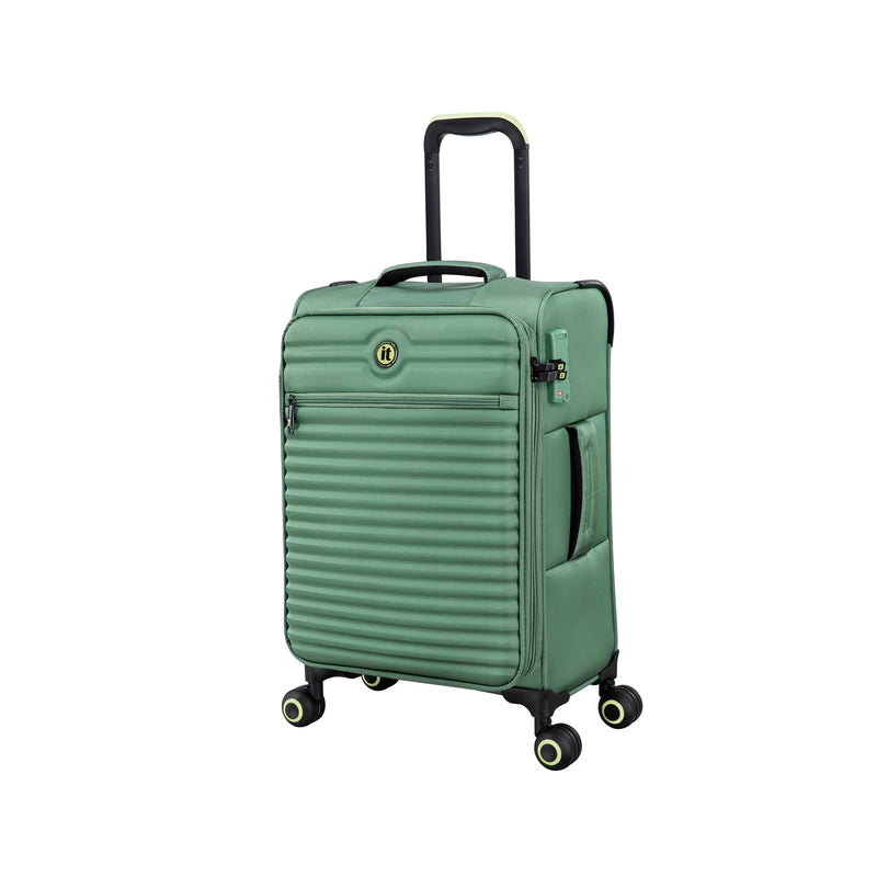 It Luggage Circulator 22" Softside Carry-On 8 Wheel Expandable Spinner, Hedge Green