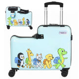 TIBIBOO Ride On Suitcase for Kids, Kids Ride On Luggage, 20” Carry On Kids Luggage with Wheels, Hard Shell Travel Suitcase for Ages 3–7
