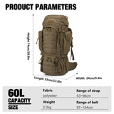 Mardingtop 60L Military Internal Frame Backpack for Hiking,Camping,Hunting,Rucksack Backpack with Rain Cover
