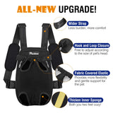 Pawaboo Pet Carrier Backpack, Adjustable Pet Front Cat Dog Carrier Backpack Travel Bag, Legs Out, Easy-Fit for Traveling Hiking Camping for Small Medium Dogs Cats Puppies 2.5-5lbs, S, Black