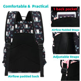 Leaper Cute Cat Printing Laptop Backpack Water-resistant College Backpack Bookbags Travel Bag Casual Bag Satchel Gary