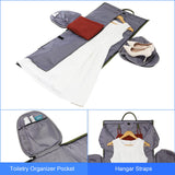 Womens Convertible Garment Bags for Travel, Modoker Waterproof Carry On Garment Bag Garment Duffel Bag - 2 in 1 Hanging Suitcase Suit Travel Luggage Bag, Green