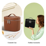 honitty Makeup Bag, Travel Make up Case with Compartments and Handle, Portable Cosmetic Organizer Bags,Toiletry Bag for Women