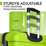 AnyZip Luggage Sets 3 Piece PC ABS Hardside Lightweight Suitcase with 4 Universal Wheels TSA Lock Carry On 20 24 28 Inch Apple Green