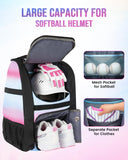 MATEIN Softball Bag, Lightweight Baseball Backpack with Shoe Compartment, Baseball Bag with Fence Hook for TBall Bat & Equipment, Softball Gifts Catchers Backpack for Women Fit Batting Glove, Helmet