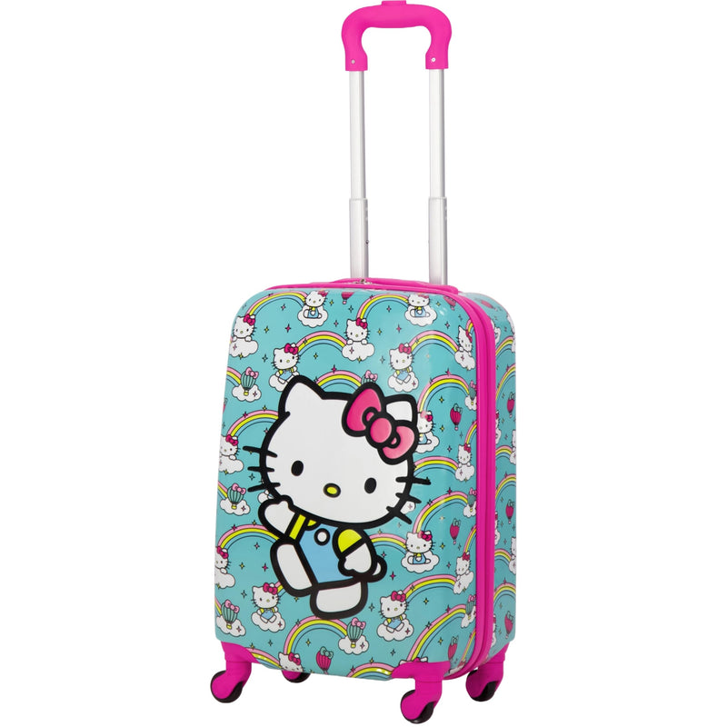 FUL Hello Kitty 21 Inch Kids Carry On Luggage, Hardshell Rolling Suitcase with Spinner Wheels, Multi