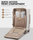 LOVEVOOK Carry On Luggage 22x14x9 Airline Approved, Expandable Hard Shell Suitcase with Spinner Wheels, USB Charging Port & Front Pocket, PC Hardside Rolling Luggage with TSA Lock for Travel