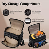 Ricardo Beverly Hills Flight Essentials Small Cooler, Durable Ballistic Nylon Fabric, Water and Stain Resistant, Top Dry-Storage and Cold-Holding Compartment, Washable Food-Grade Lining, 7.5-Inches