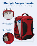 Hynes Eagle 44L Carry on Backpack Airline Approved Travel Backpack for Men Women Large Laptop Backpack 17 inch Nylon Backpack Overnight Weekender Bag Red