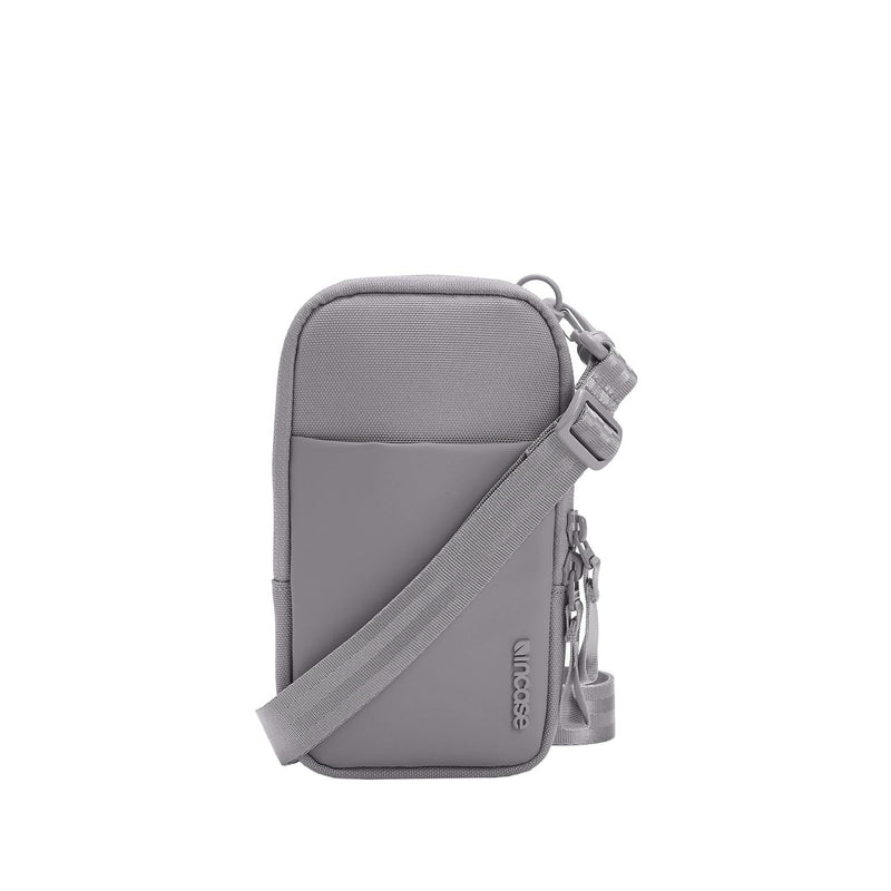 Incase A.R.C. Small Crossbody Bag, Recycled Polyester, Fits iPhone Pro Max, External Pocket, Adjustable Strap, Travel Sling (Grey)