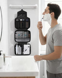 Maliton Toiletry Bag for Men & Women Travel Toiletry Bag Hanging Toiletry Bag Hygiene Organizer with 4 Compartments Waterproof Bathroom Shower Bag Large Toiletries Travel Bag(Black)