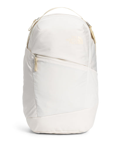 The North Face Women's Isabella 3.0 Backpack | Everyday Travel Bag with 16" Laptop Sleeve, Water-Repellent Finish, Women-Specific Fit, Gardenia White Dark Heather/Gravel-NPF, One Size