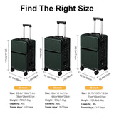 AIWEINY Zipperless Luggage, Polycarbonate Aluminum Hard Shell, Expandable Carry-On Suitcase with Spinner Wheels, Hard Shell Suitcase, 20 Inch Cabin