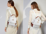MKP Small Backpack Purse for Ladies Women Fashion Multi Pockets Daypacks with Front Zip Pocket