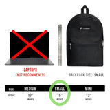 Everest Luggage Basic Backpack, White, Medium