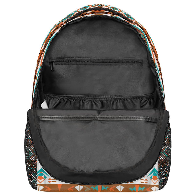 Peaom Geometric Ethnic Aztec Print Backpack for Kids Women Men School Backpacks Girls Boys Adults Bookbag Laptop Computer Back Pack Casual Daypack