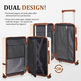 Maungti Luggage Sets, 2 Piece Suitcase set with wheels Tsa Lock 20/24 inchi Hardshell Waterproof Travel Suitcases luggage for Women/Men/Family (White)