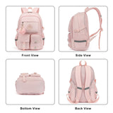 Xunteny College School Backpack for Girls, Women Travel Laptop Backpacks Teens Middle High School Bookbag (Pink)