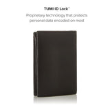 TUMI - Delta L-Fold Wallet with RFID Lock - Slim Bifold Leather Wallet - ID Window & Card Slots - Premium Gift Box - 4" x 3" - Black