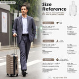 Coolife Luggage Sets, 3 Piece Hard Shell Suitcase Set with Spinner Wheels, Expandable Large Checked Luggage, Lightweight Rolling Carry On with TSA Lock Brown