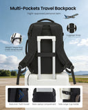 LOVEVOOK 40L Carry on Backpack, Large 17 Inch Travel Backpack for Women Men, Personal Item Bag Airline Approved with 3 Packing Cubes, Hiking Backpack Waterproof Weekender Essentials Casual Daypack