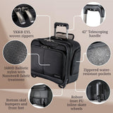 Ricardo Beverly Hills Flight Essentials Softside Wheel-A-Board Bag, Rolling Laptop Carry-On Luggage, Durable Ballistic Nylon Fabric, Water and Stain Resistant, Men and Women, 16.5-Inches Wide