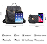 Makes Backpack Purse for Women PU Leather Travel Satchel Handbag Convertible Design Bag with Purse 2 Piece