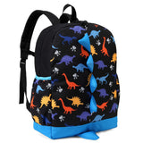 VASCHY Dinosaur Toddler Backpacks, Cute Water Resistant Little Boys Backpack Chest Strap for Kindergarten,Rucksack Schoolbag Bookbag for Kids Black